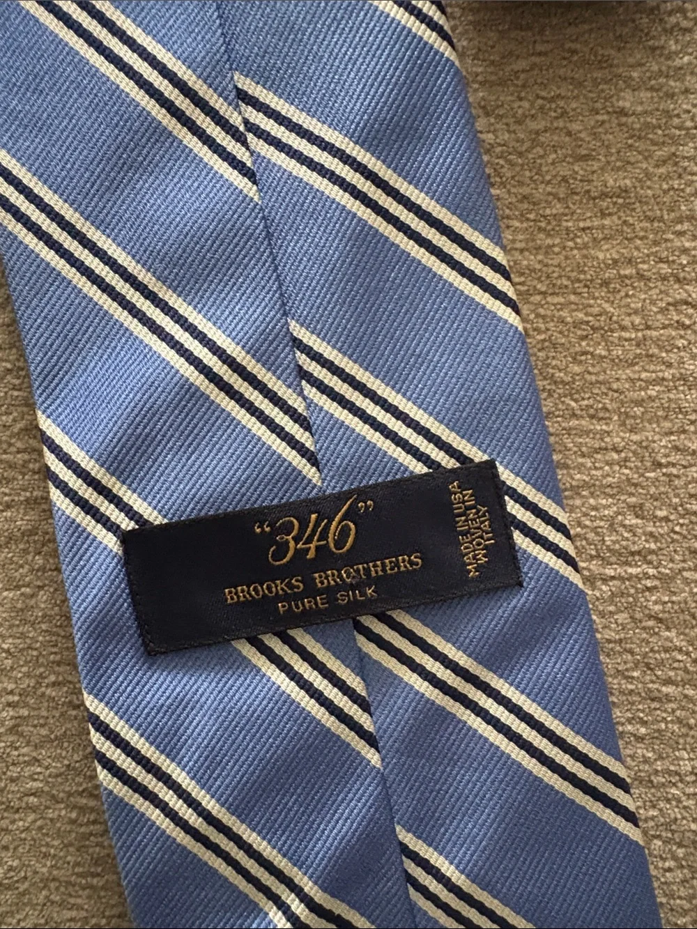 Brooks Brothers 346 Silk Repp Stripe Tie Diagonal Corporate Preppy